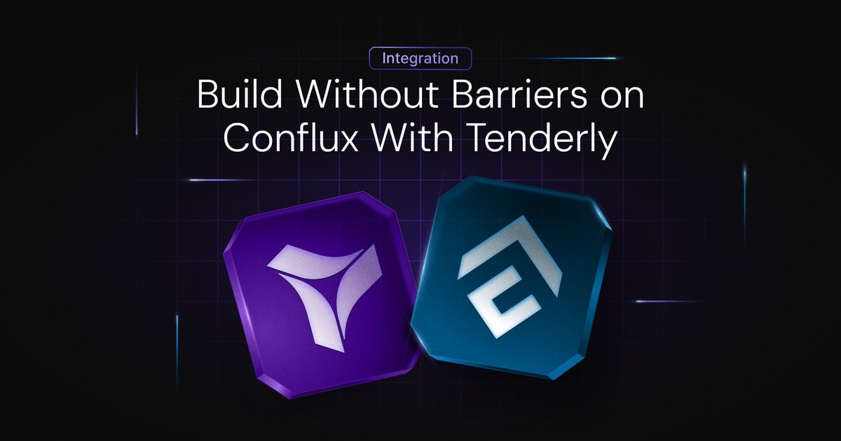 TenderlyApp's tweet card. Use Tenderly's essential dev tools and infrastructure to build, test, and scale resilient dapps on Conflux eSpace.