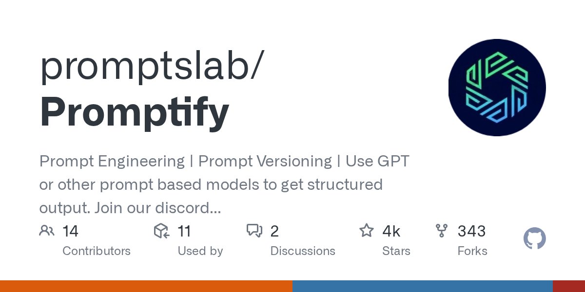 hereticreader's tweet card. Prompt Engineering | Prompt Versioning | Use GPT or other prompt based models to get structured output. Join our discord for Prompt-Engineering, LLMs and other latest research - promptslab/Promptify