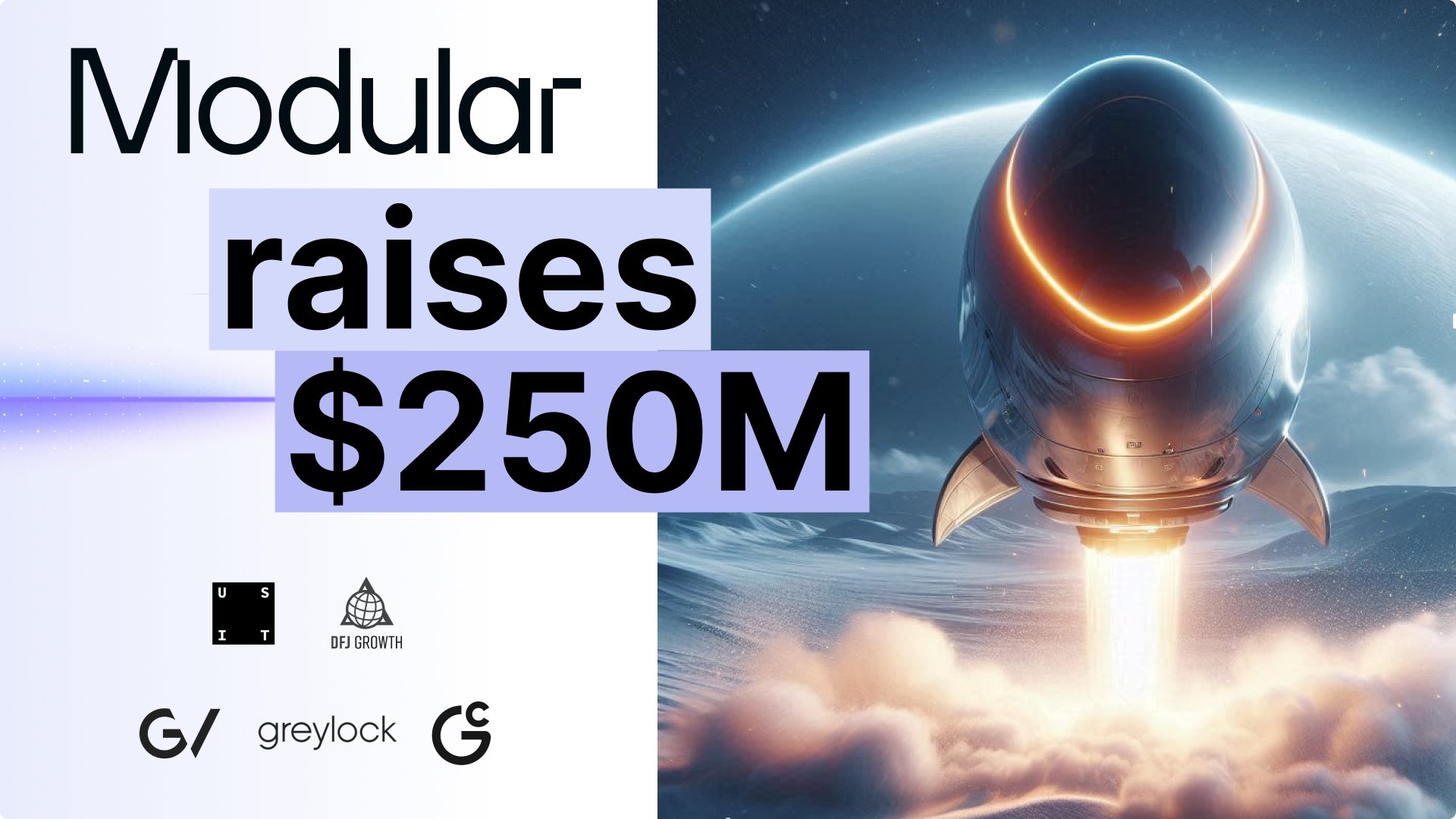 Modular's tweet card. Modular Raises $250M in Third Round to Unify AI Compute