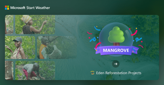 df7954's tweet card. You can too. Grow a virtual seed into a real tree with E-tree from MSN Weather. It's free!