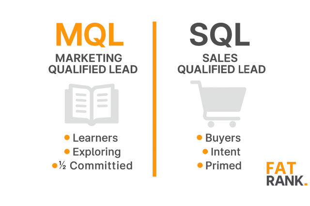 fatrank's tweet card. In lead generation, not all leads are created equal. If you’re building campaigns, you’ve probably heard the acronyms MQL (Marketing Qualified Lead) and SQL (Sales Qualified Lead). Both are valuabl…