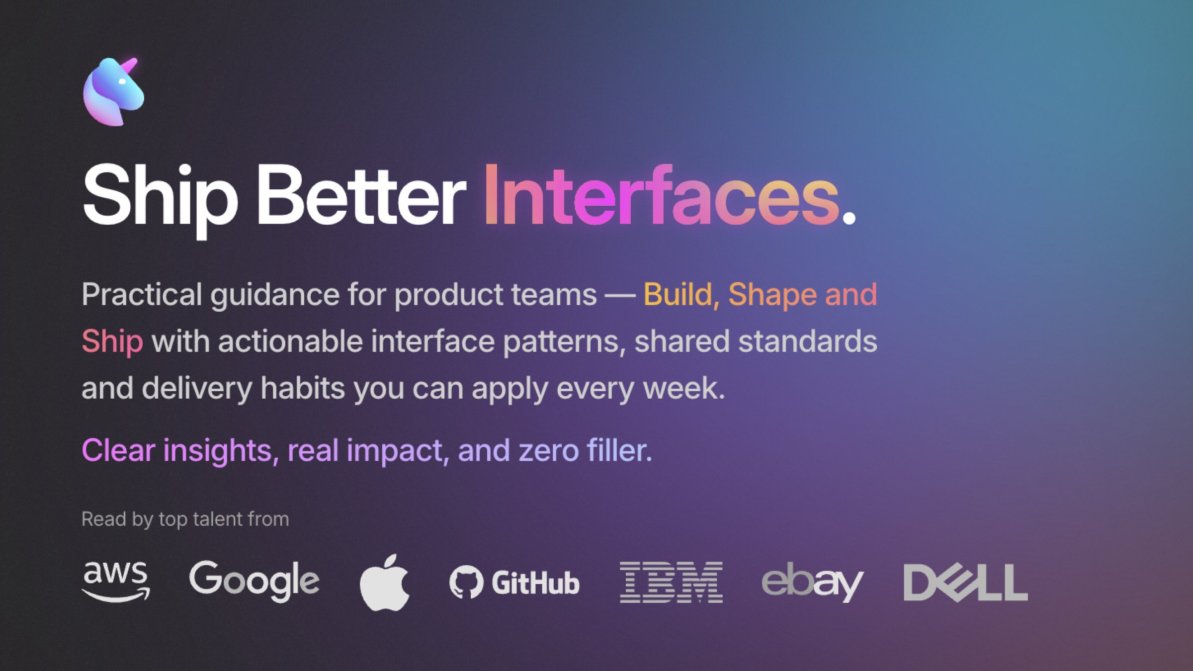 denicmarko's tweet card. Weekly newsletter for product teams on interface patterns, shared standards and delivery habits. Build, Shape and Ship with steps you can apply each week.