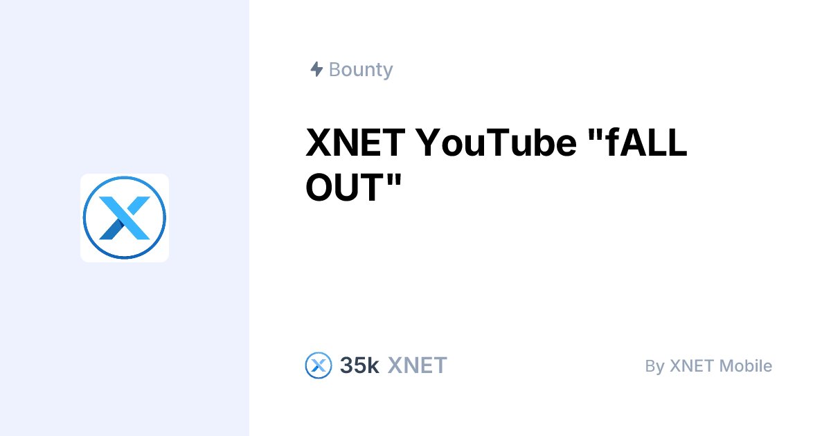 SuperteamEarn's tweet card. XNET YouTube "fALL OUT" | Superteam Earn