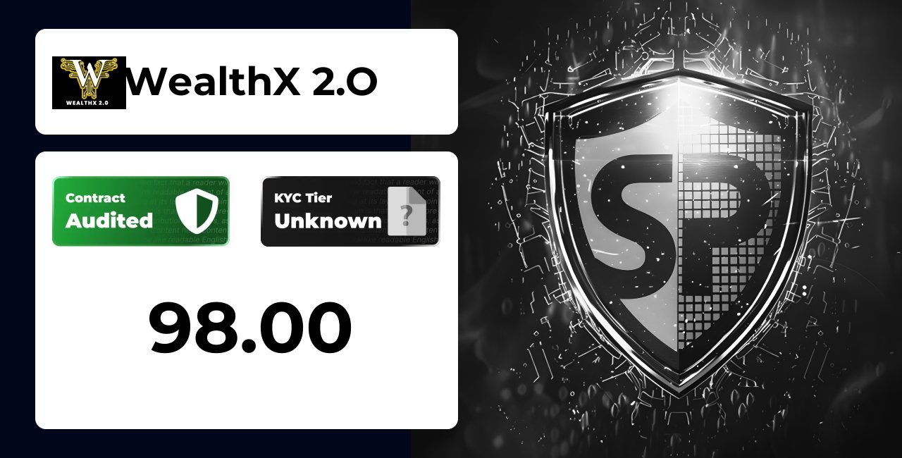 SP_TrustNet's tweet card. WealthX 2.O | SolidProof TrustNet