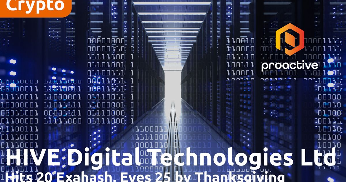 HIVEDigitalTech's tweet card. HIVE Digital hits 20 EH/s global Bitcoin capacity as Paraguay Phase 3...