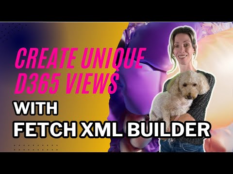 D365Goddess's tweet card. Create unique D365 views with Fetch XML Builder