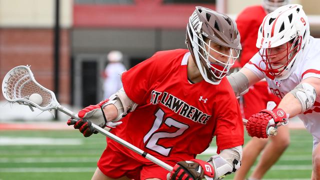 USALacrosseMag's tweet card. St. Lawrence played the role of the hunter on Tuesday.