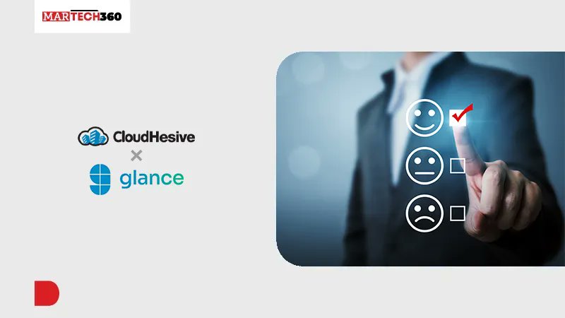 360MarTech's tweet card. Glance partners with Cloudhesive to bring visual collaboration to contact centers, enhancing customer engagement through seamless integration.