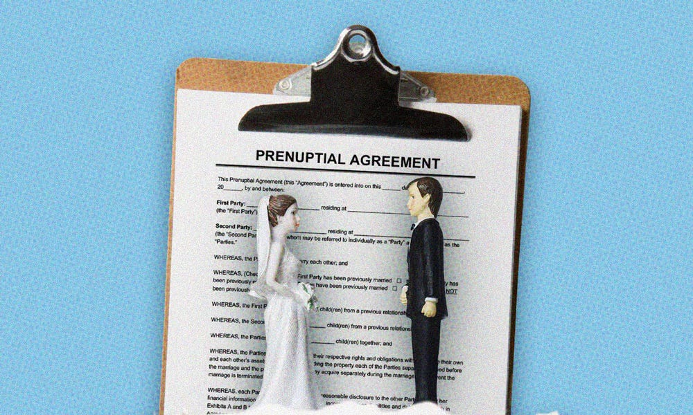 TheFP's tweet card. People used to whisper about prenups in scandalized tones. But now, young Americans want to ‘normalize’ them, writes Kara Kennedy.