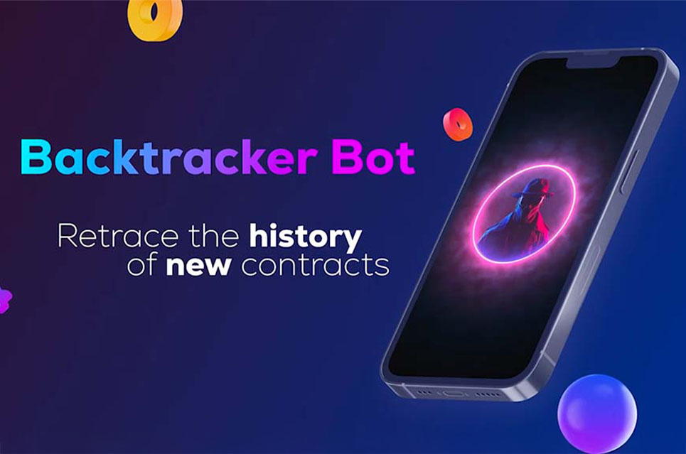 Backtracker_Bot's tweet card. Retrace the history of new contracts