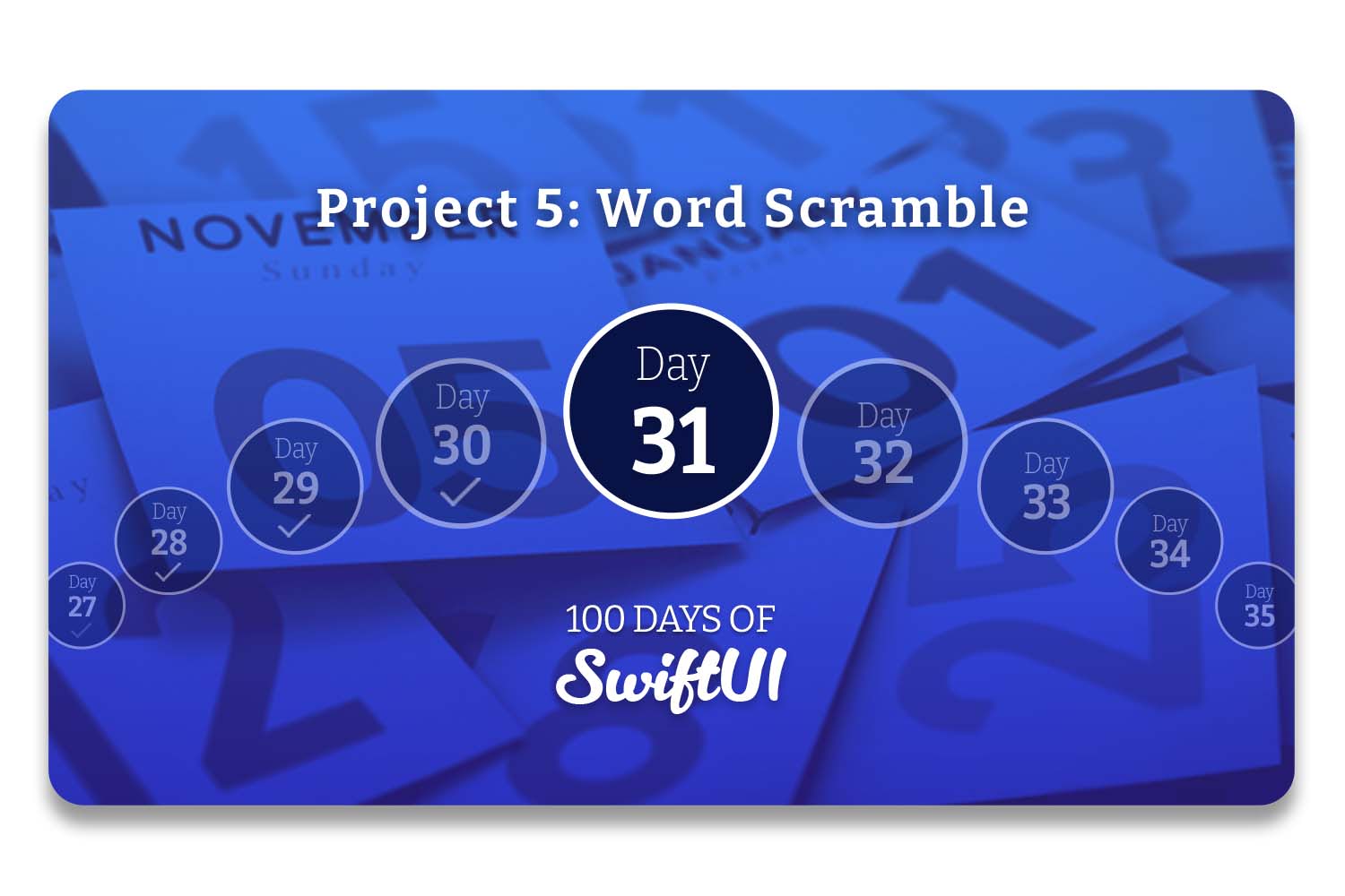 mhunterreynolds's tweet card. Follow the 100 Days of SwiftUI and learn to build apps for free.