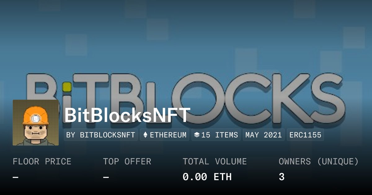 BitBlocksNFT's tweet card. Welcome to BITBLOCKS
