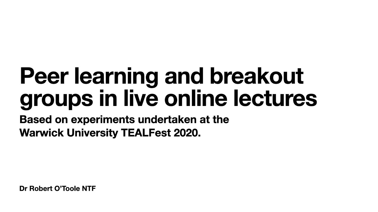MSanchezLSHTM's tweet card. Peer-learning and breakout rooms in online lectures with Teams and...