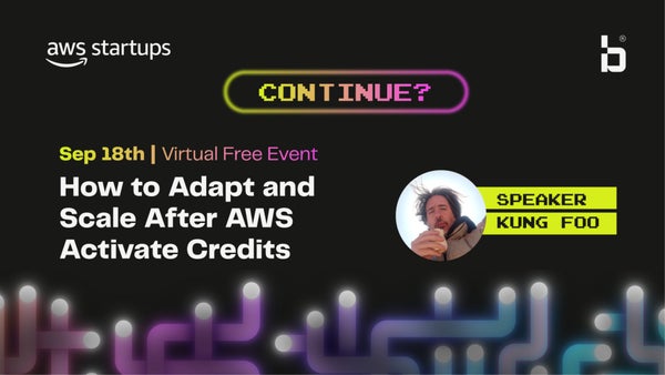 binbash_devops's tweet card. Is your startup approaching the end of your AWS Activate credits, or have you recently used them up? In this webinar, we’ll explore how to adapt and scale your cloud infras
