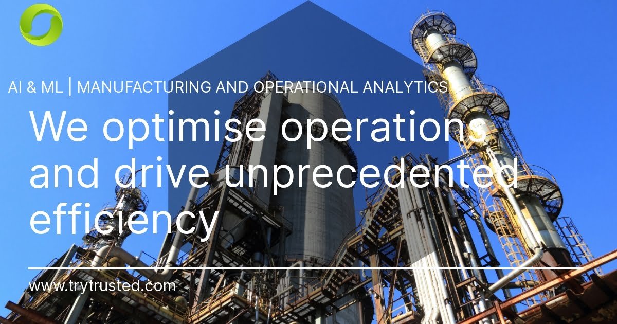 Trusteddatatech's tweet card. Explore Trusted Data's Manufacturing and Operations Analytics solutions for enhanced decision-making, and increased profitability.