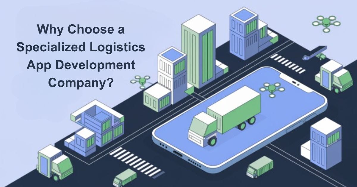KrunalVyaas's tweet card. Explore why a specialized logistics app development company is essential for tailored solutions and efficient logistics management.