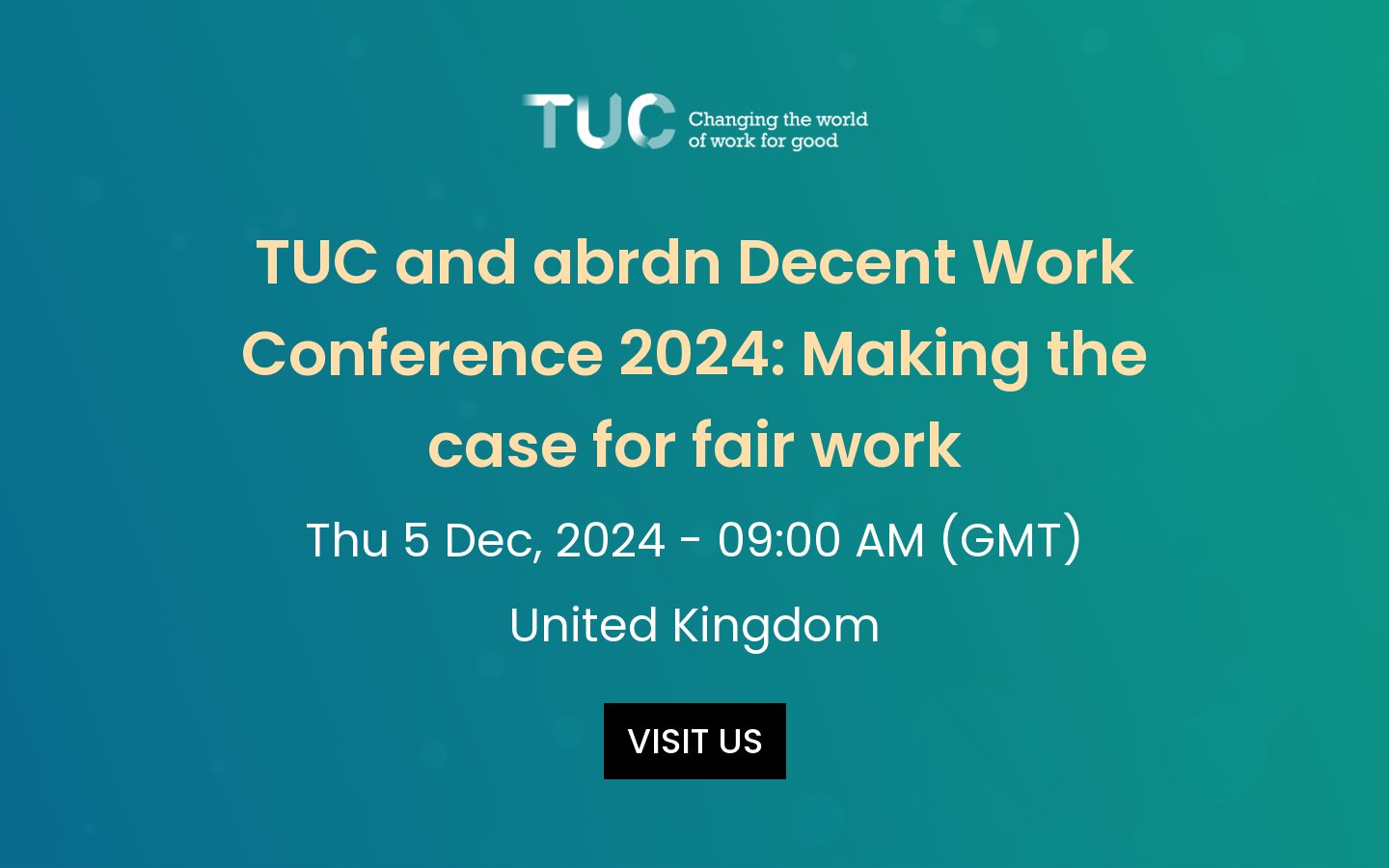 tm_sharp's tweet card. Decent Work is a major policy conference on fair work from the TUC, supported by abrdn financial fairness trust.