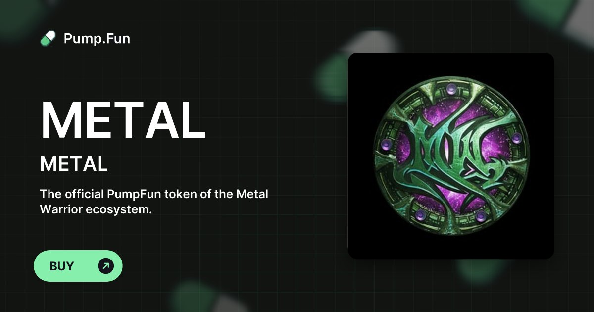 MetalWarriorOFL's tweet card. The official PumpFun token of the Metal Warrior ecosystem.