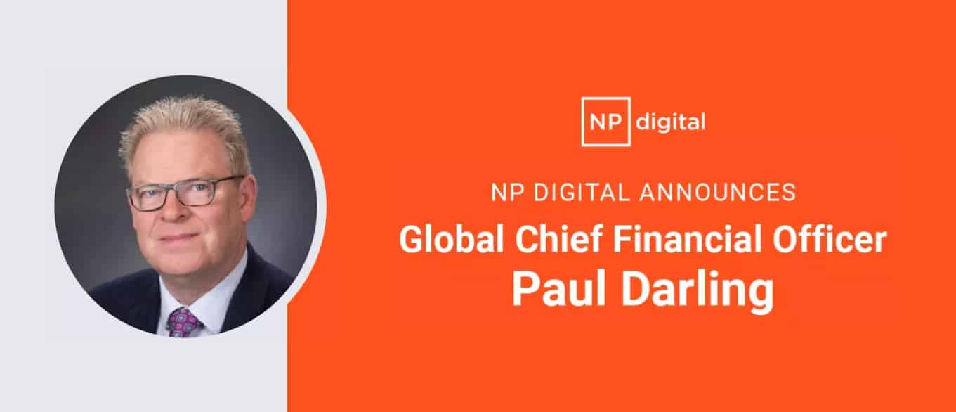 webseology's tweet card. Seasoned finance leader will manage high growth monetization strategies for NP Digital.