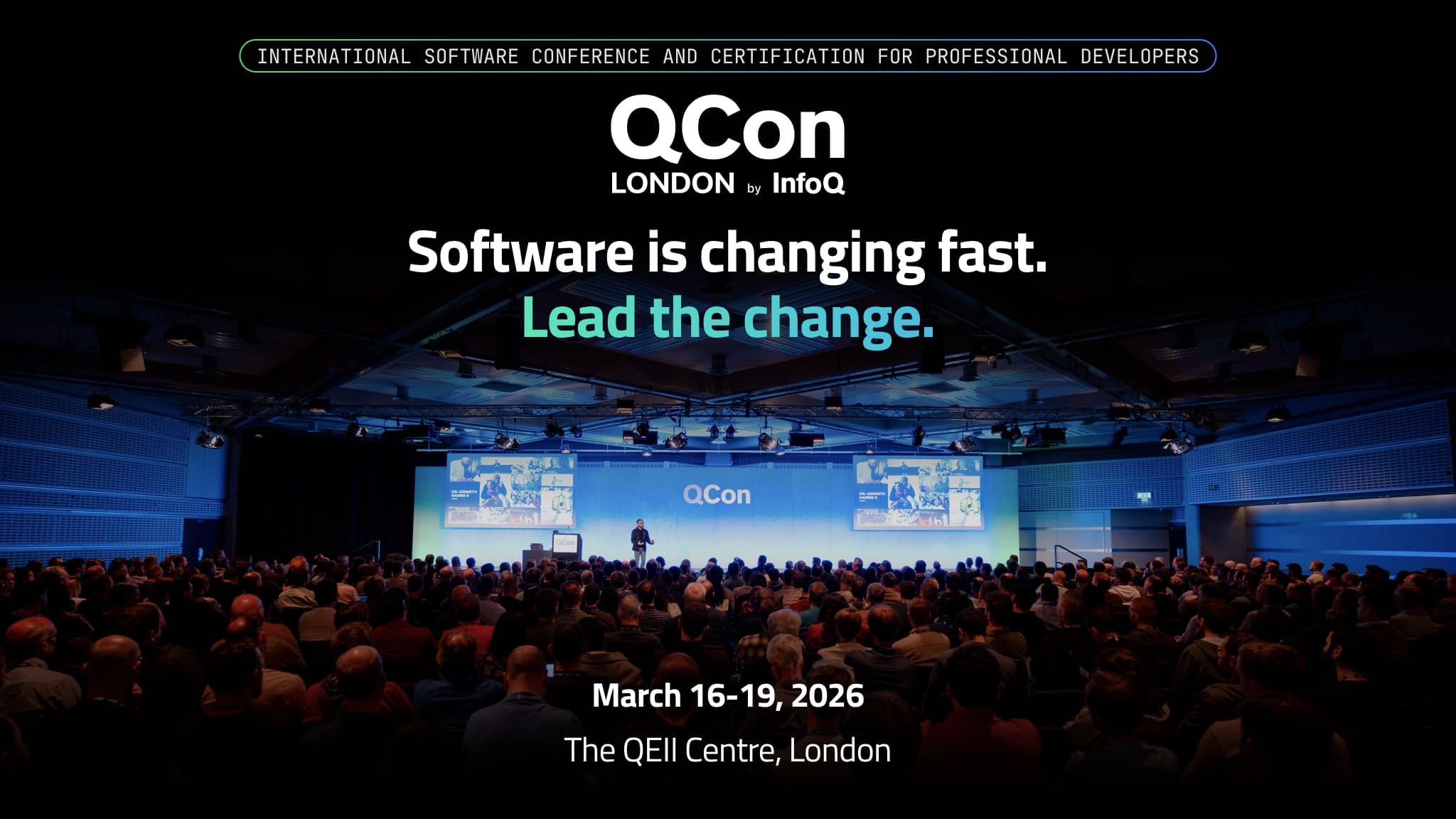 qconlondon's tweet card. Access QCon London 2026 talks on-demand for 12 months. Perfect for remote learning and team training.