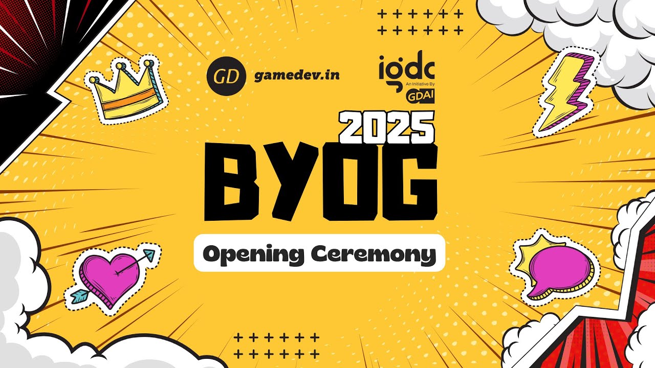 gamedev_india's tweet card. BYOG 2025: Official Opening Ceremony & Theme Reveal!