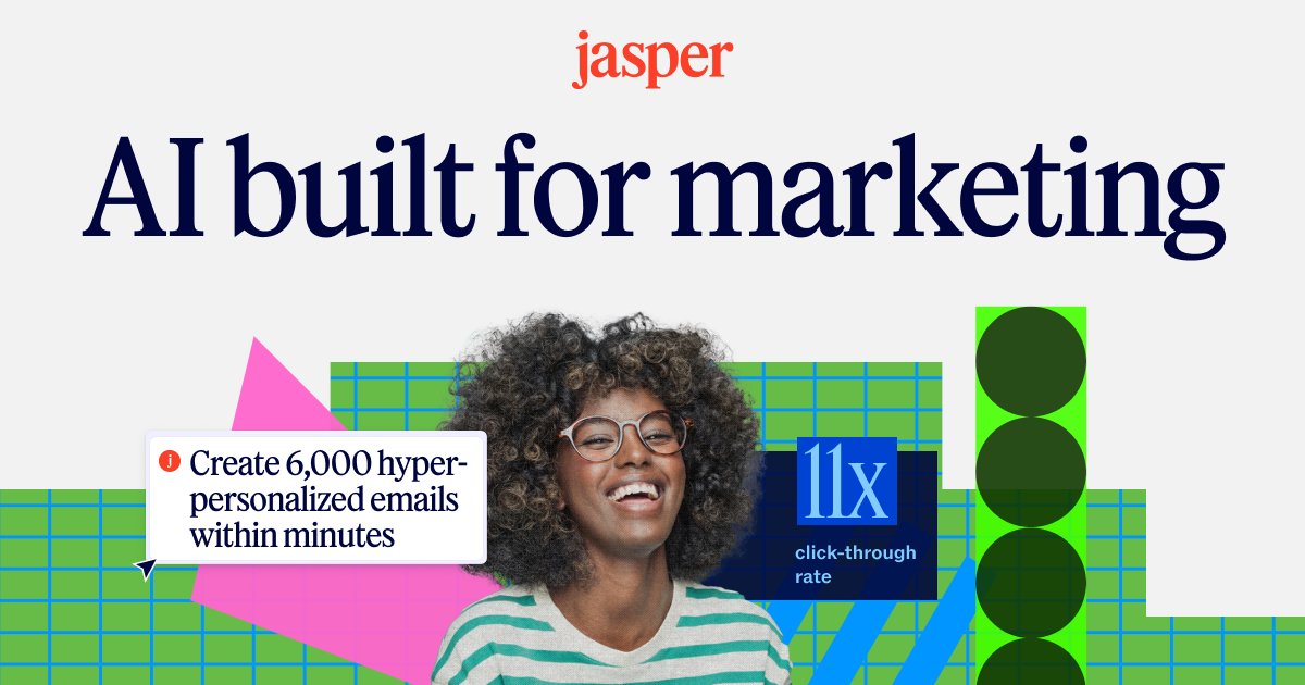 SmartRobo2's tweet card. Jasper is the AI marketing platform that unifies your brand experience, accelerates content velocity, and automates marketing processes—at scale.