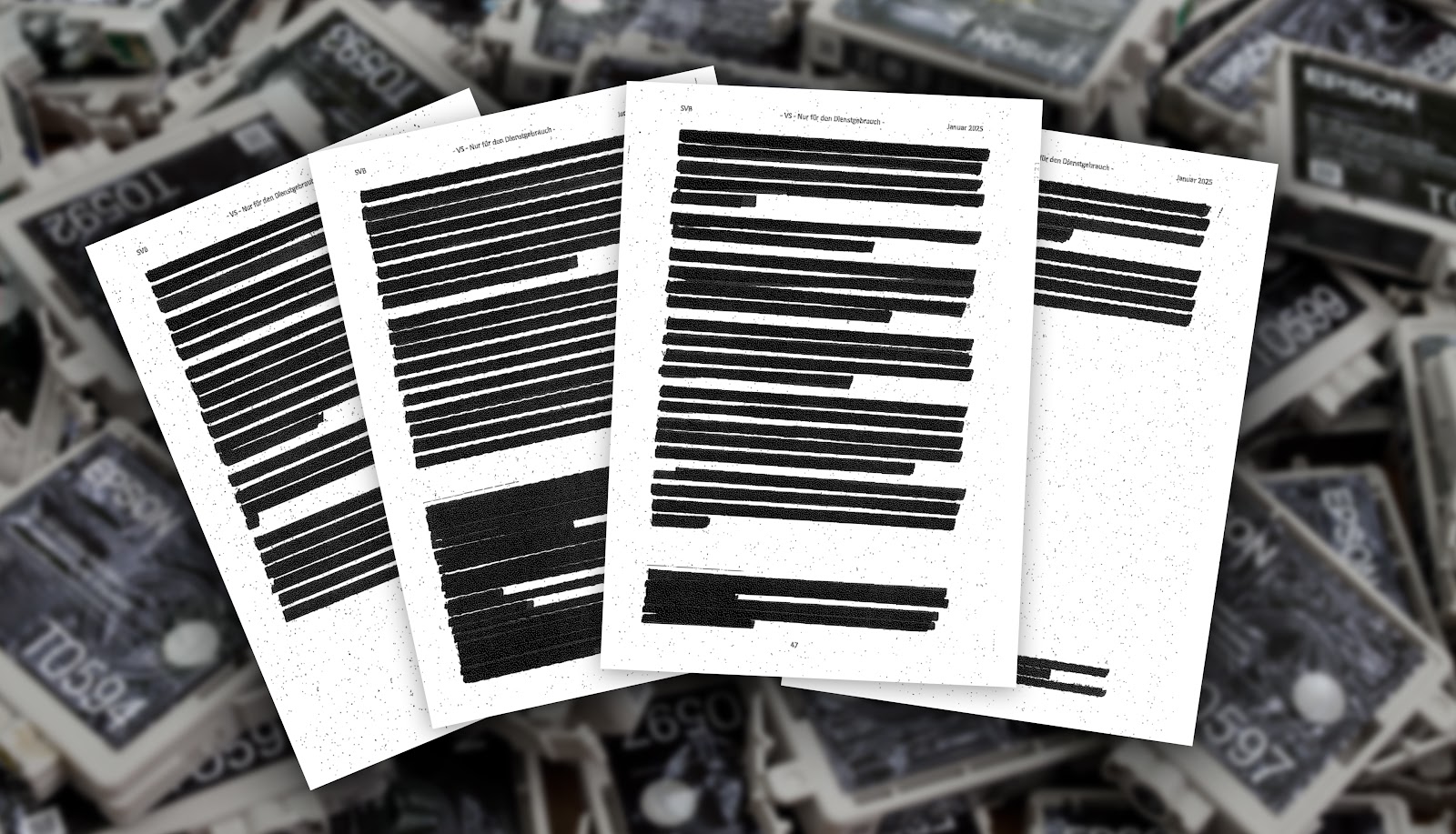 Der_Postillon's tweet card. Berlin (dpo) - Die europäische Druckbranche steht vor einem folgenschweren Engpass: Nach der Veröffentlichung des über weite Strecken geschwärzten Unt