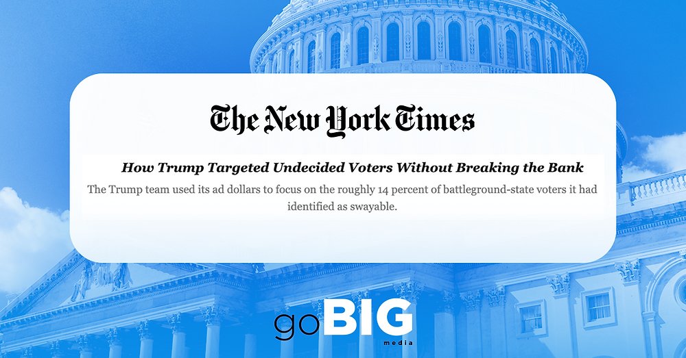GoBigMediaInc's tweet card. 🚨 ICYMI: How MAGA Inc Overcame A Huge Financial Disadvantage In the 2024 election cycle, Go Big served as senior strategists for MAGA Inc, helping redefine how campaigns reach key undecided voters...