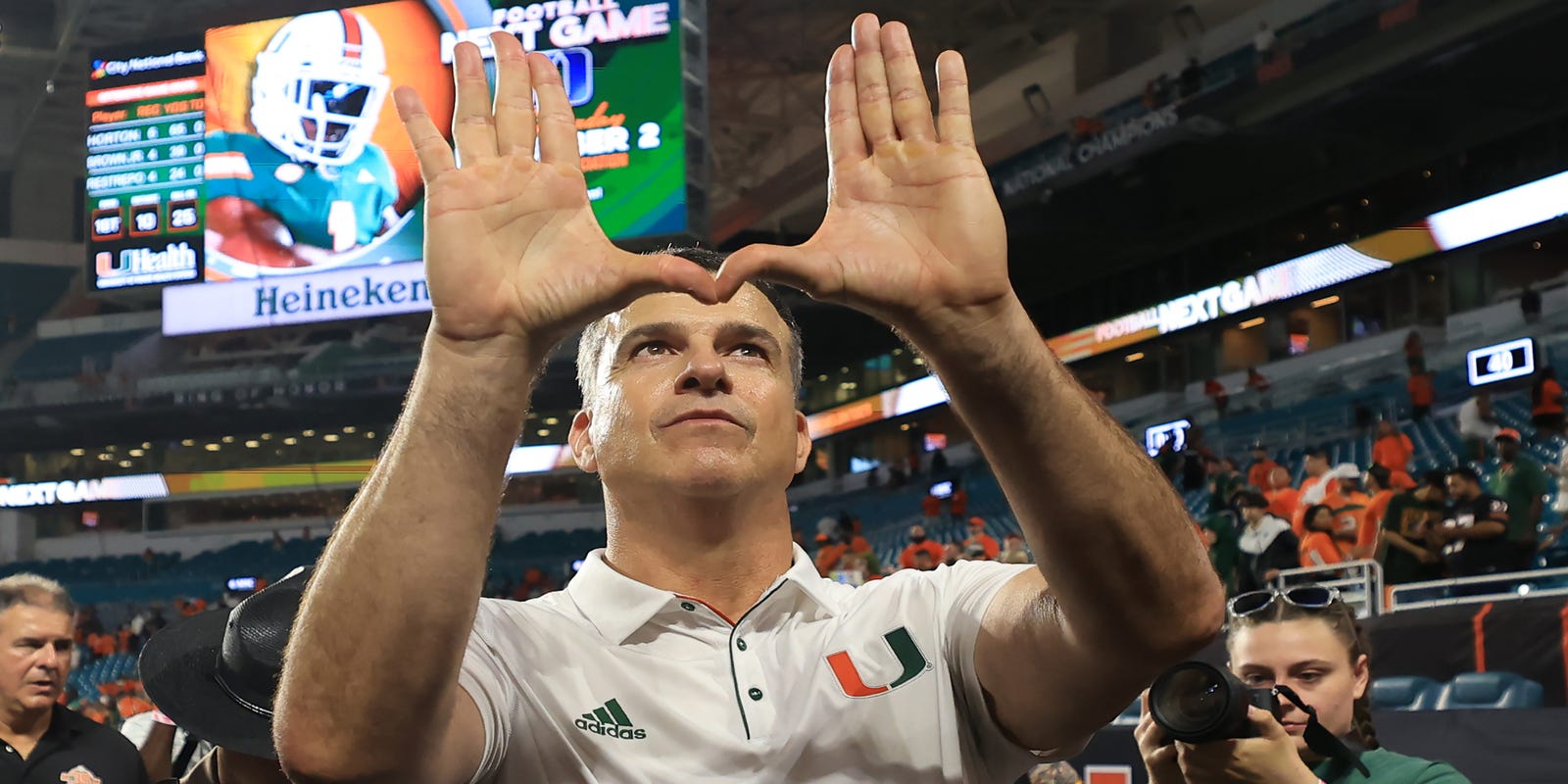 pbpost's tweet card. Miami head coach Mario Cristobal made stops in Palm Beach County on Friday, Oct. 10 while the Hurricanes enjoyed a bye week in college football.