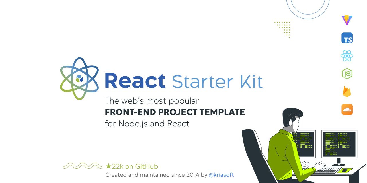 ReactStarter's tweet card. Modern React starter kit with Bun, TypeScript, Tailwind CSS, tRPC, and Cloudflare Workers. Production-ready monorepo for building fast web apps. - kriasoft/react-starter-kit