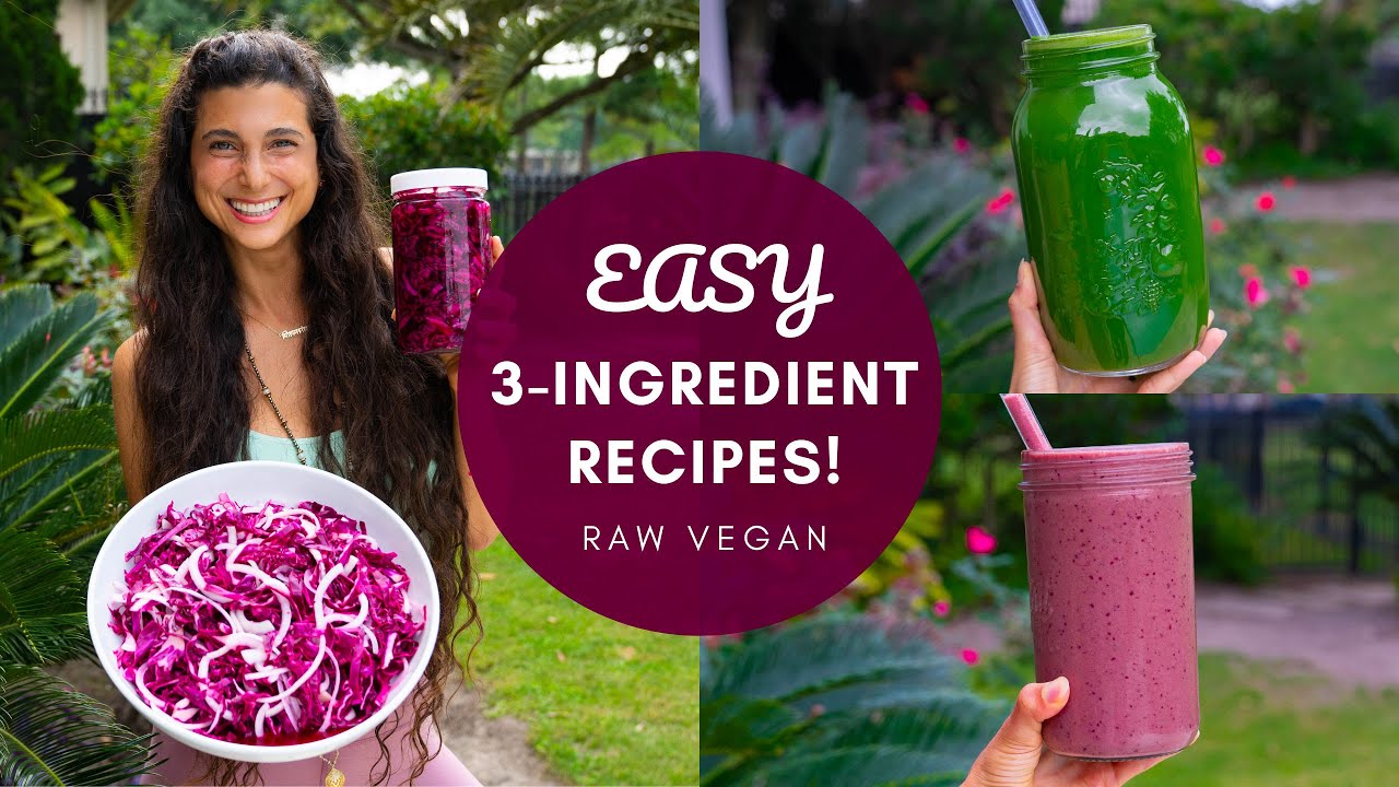 FullyRaw's tweet card. Easy 3-Ingredient Recipes to Make at Home | Raw Vegan