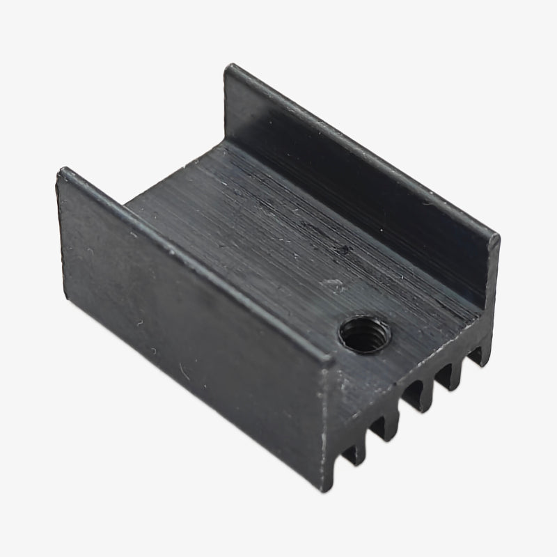 quartzcomponent's tweet card. This 22×15×10mm black aluminum heat sink is designed for cooling TO-220 package components such as voltage regulators, power transistors, and MOSFETs. Made from high-quality aluminum alloy with a...