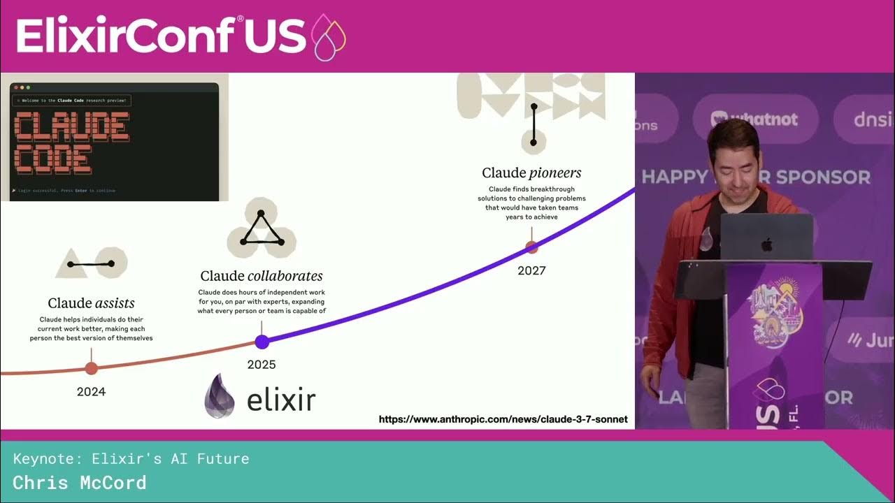 chris_mccord's tweet card. Keynote: Elixir's AI Future - Chris McCord | ElixirConf US 2025