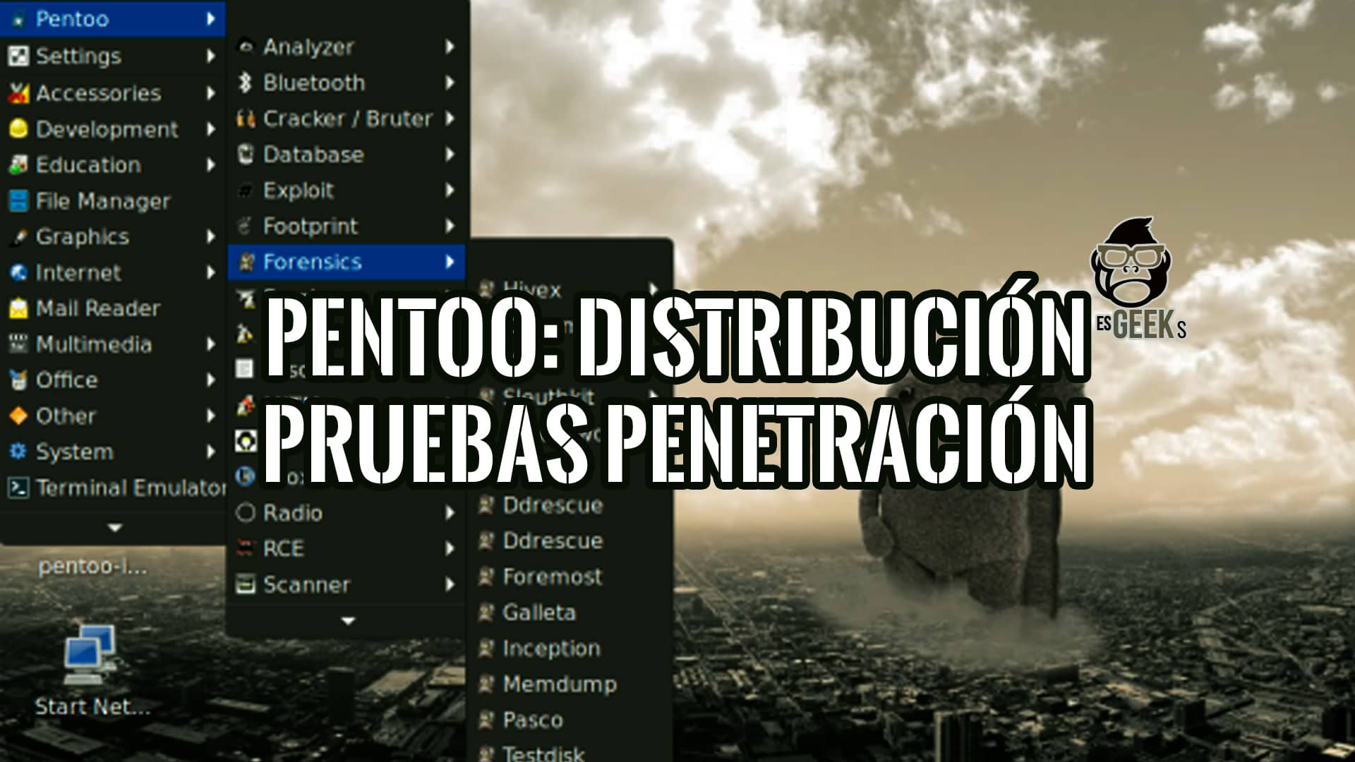 EsGeeks's tweet card. Pentoo Linux: Distribución para pruebas de penetración y evaluación de seguridad. ¡Alternativa a Kali Linux, Parrot y BlackArch!