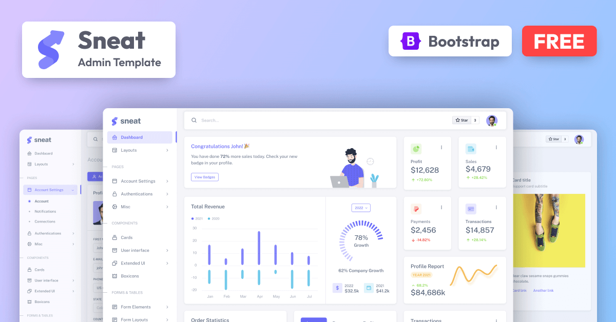 Theme_Selection's tweet card. Check out the open source Sneat - BS 5 Dashboard. Build a responsive web applications using the best BS 5 theme.