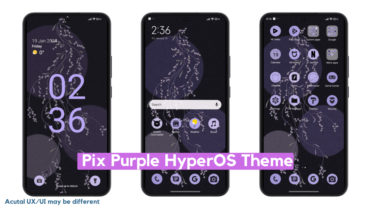 hyperostheme's tweet card. Pix Purple HyperOS Theme is an excellent Dynamic Theme for Xiaomi Devices. Download this compatible MIUI Theme for HyperOS & Xiaomi.