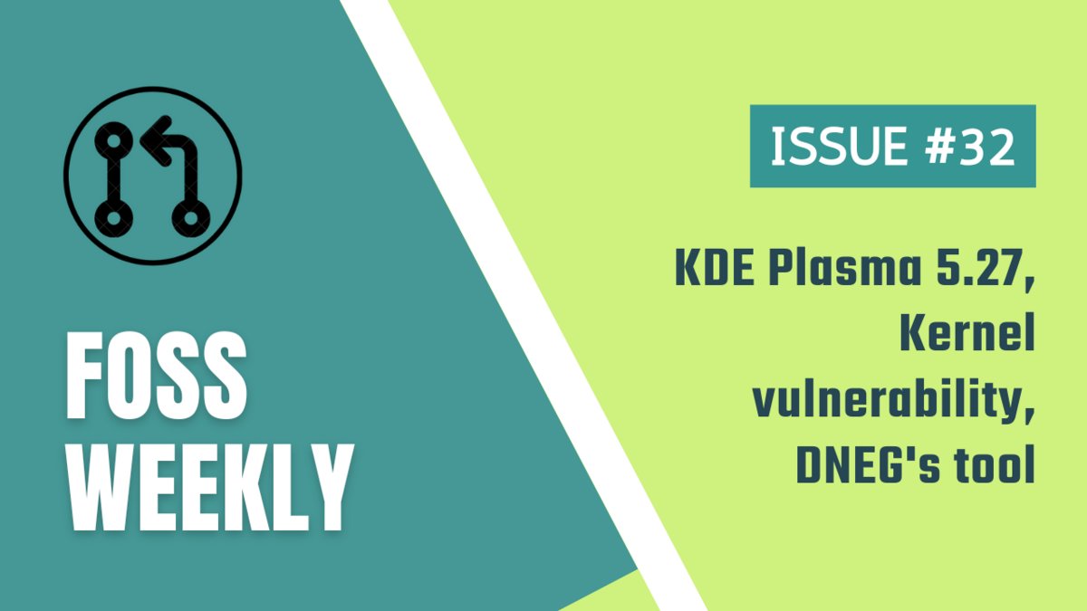 FOSSWeekly_'s tweet card. This week, DNEG released their open source tool as promised a while back, Apple open sourced their 40-year-old Apple Lisa's source code, and we also have lots