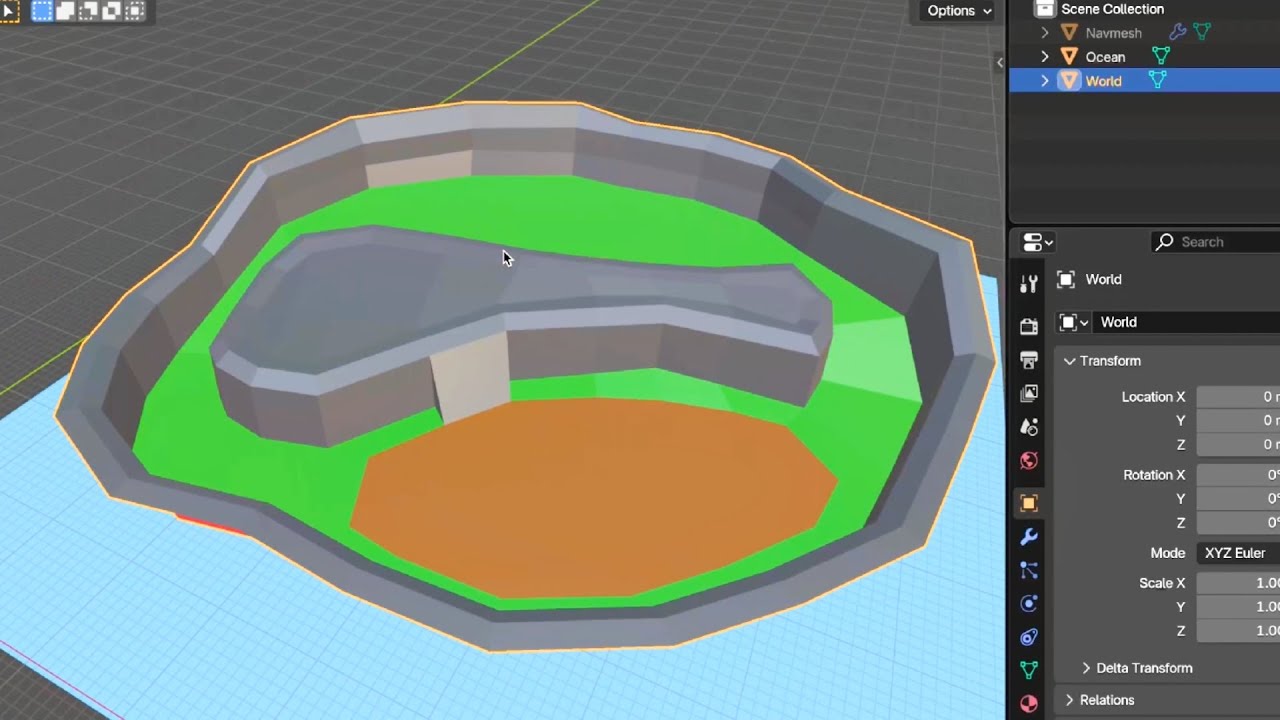 verekia's tweet card. Blender Low-Poly Map Modeling Tutorial