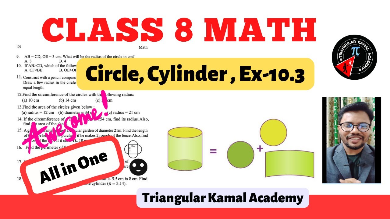 TriangularKamal's tweet card. Class 8 Math Exercise 10.3 full solution || Class 8 Math Chapter 10...