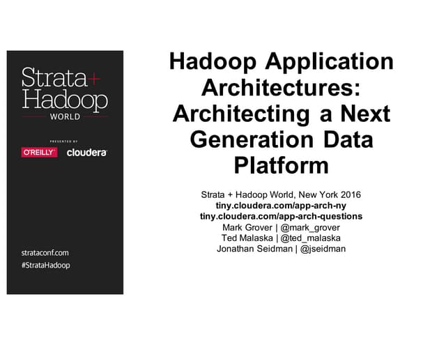 hadooparchbook's tweet card. Hadoop application architectures - using Customer 360 as an example