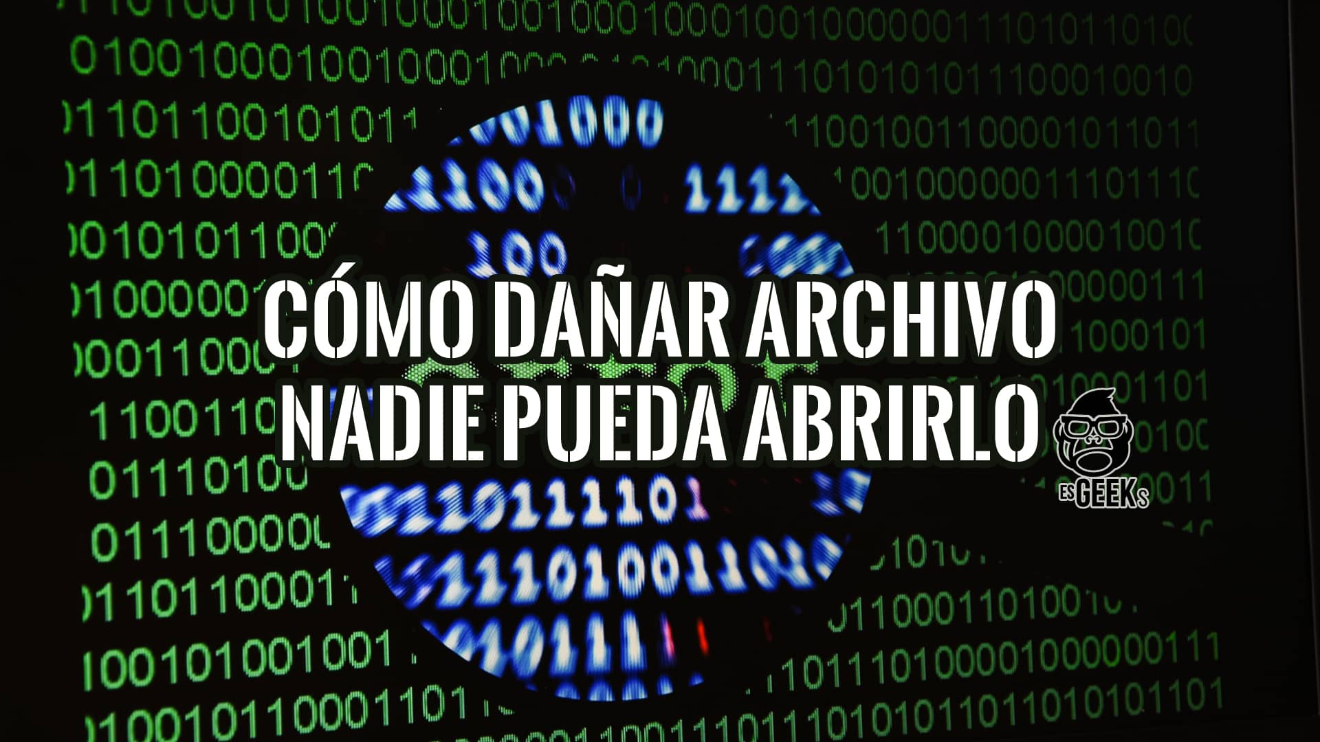 EsGeeks's tweet card. Descubre cómo dañar un archivo de forma segura y sencilla. Aprende métodos para inutilizar archivos temporalmente, sin afectar permanentemente la información.