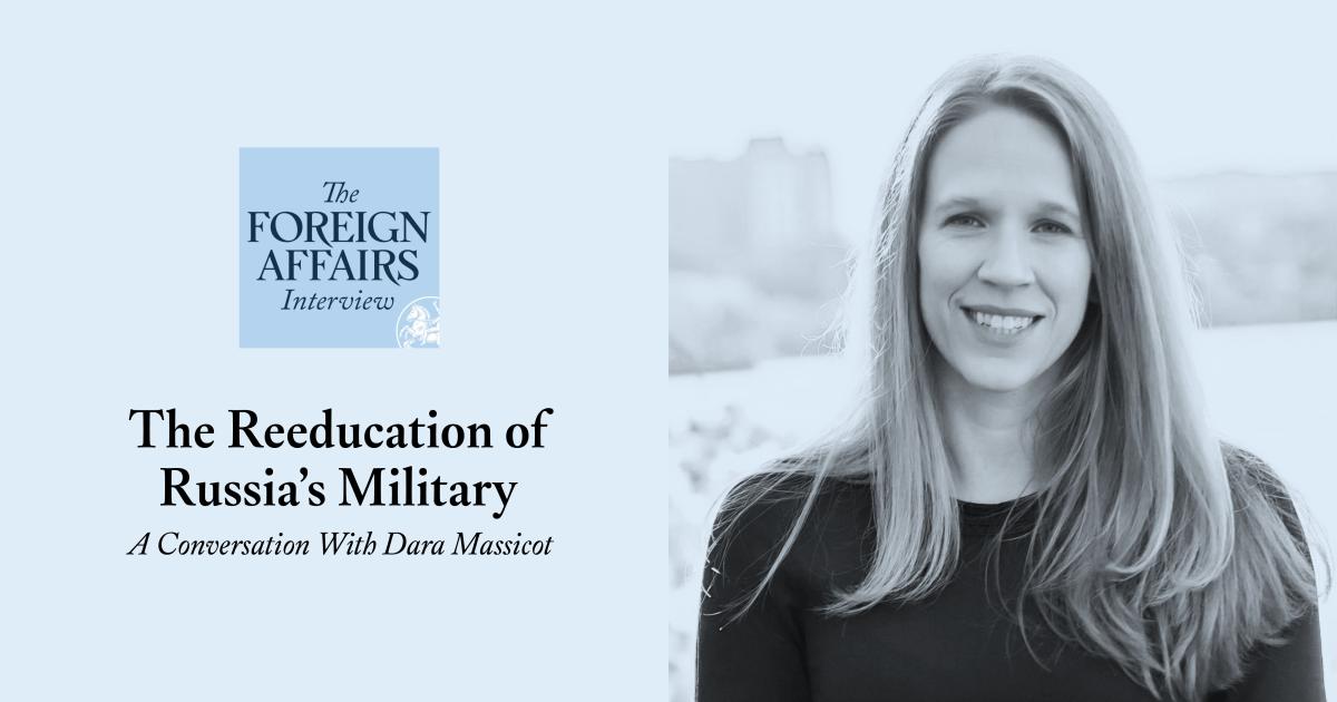 ForeignAffairs's tweet card. A Conversation With Dara Massicot
