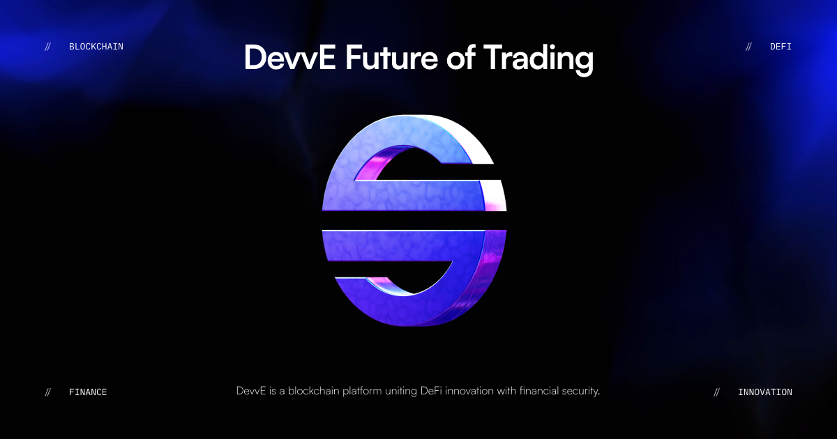 DevvExchange's tweet card. DevvE is the public layer of the DevvX, a scalable, enterprise-grade blockchain offering deterministic settlement, built-in security, and regulatory alignment.