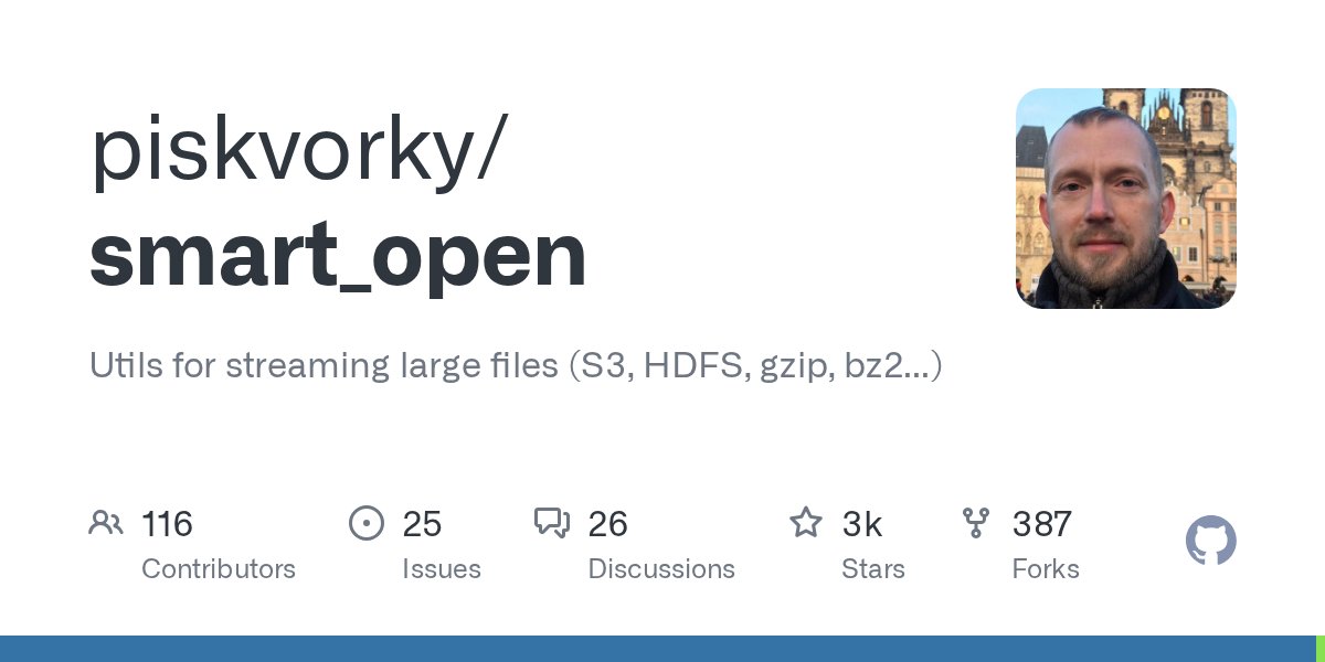 gensim_py's tweet card. Utils for streaming large files (S3, HDFS, gzip, bz2...) - piskvorky/smart_open