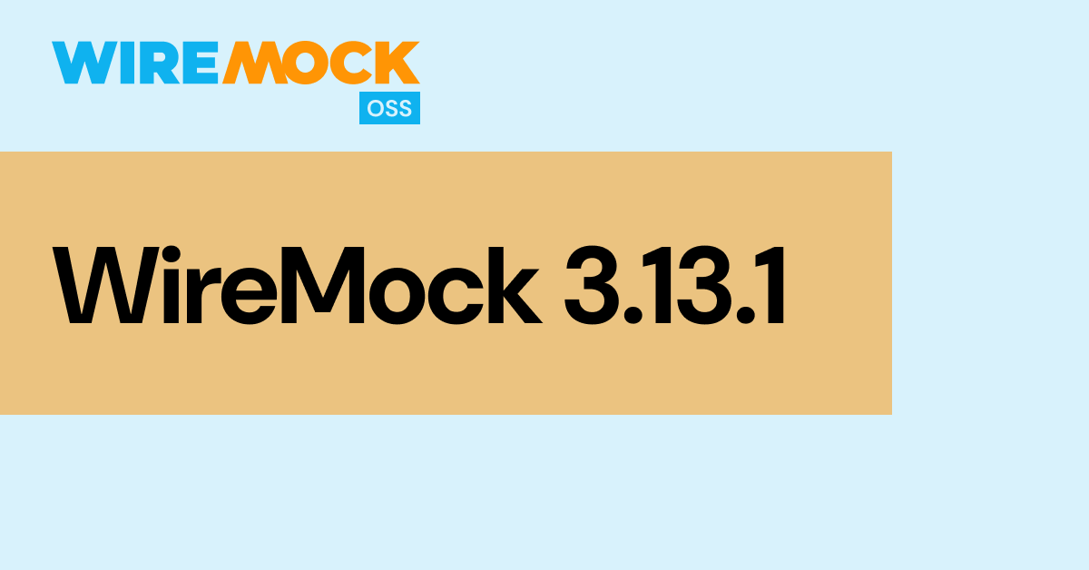 wiremockorg's tweet card. The WireMock team is excited to announce the release of WireMock version 3.13.1. This release is mostly a dependency update release as we move forwards with the version 4 beta releases. See the...