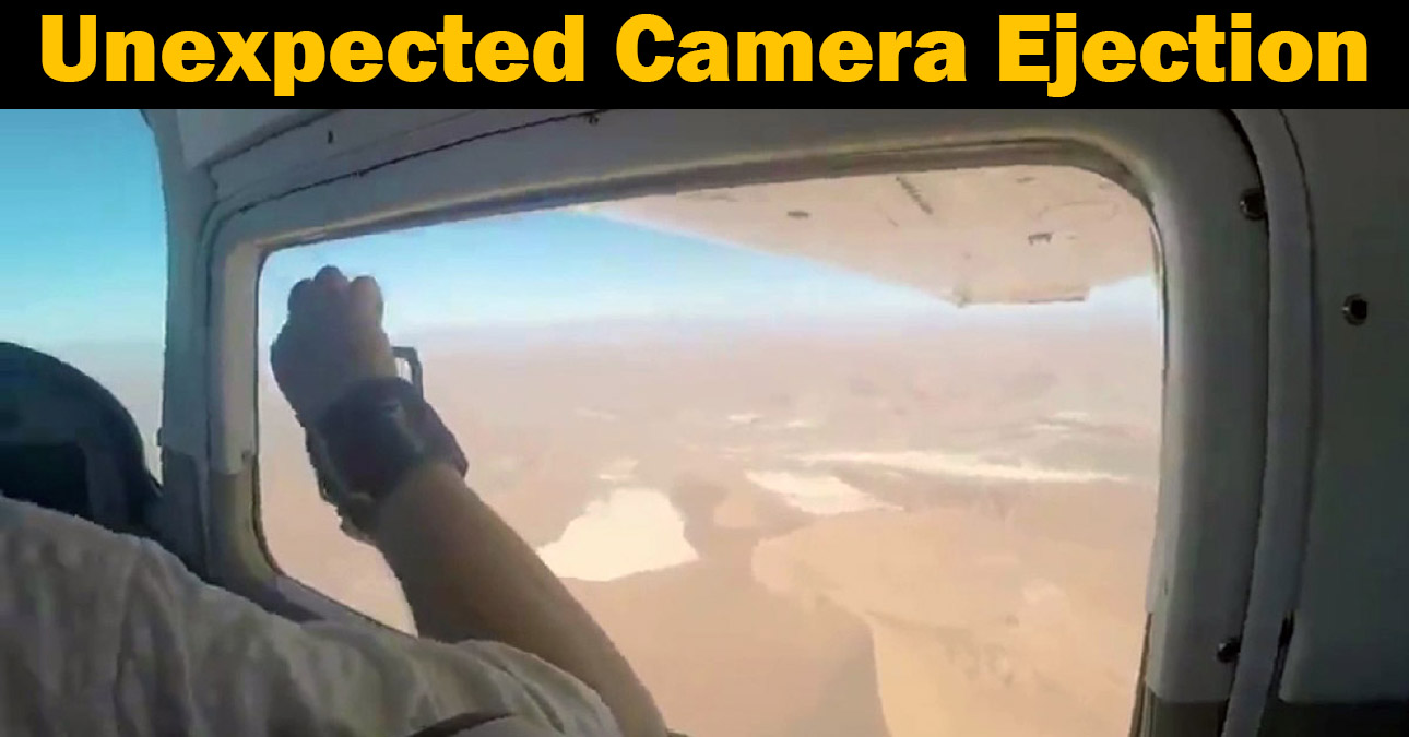 AviationHumor's tweet card. After the pilot demonstrated how to open a small window in an airplane, this guy opened it afterward so he could take a picture. However...