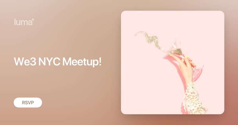 hello_we3's tweet card. Join us for a casual We3 Ladies NYC Meetup! We're finalizing the spot and will have wine ready for toasting. Let's enjoy each other's company and celebrate the…