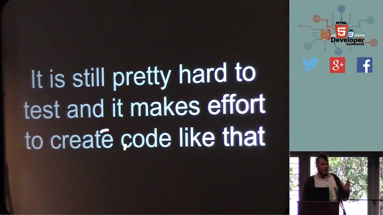 html5devconf's tweet card. HTML5DevConf: Tamas Kokeny, Lab.coop: JS and clean architecture