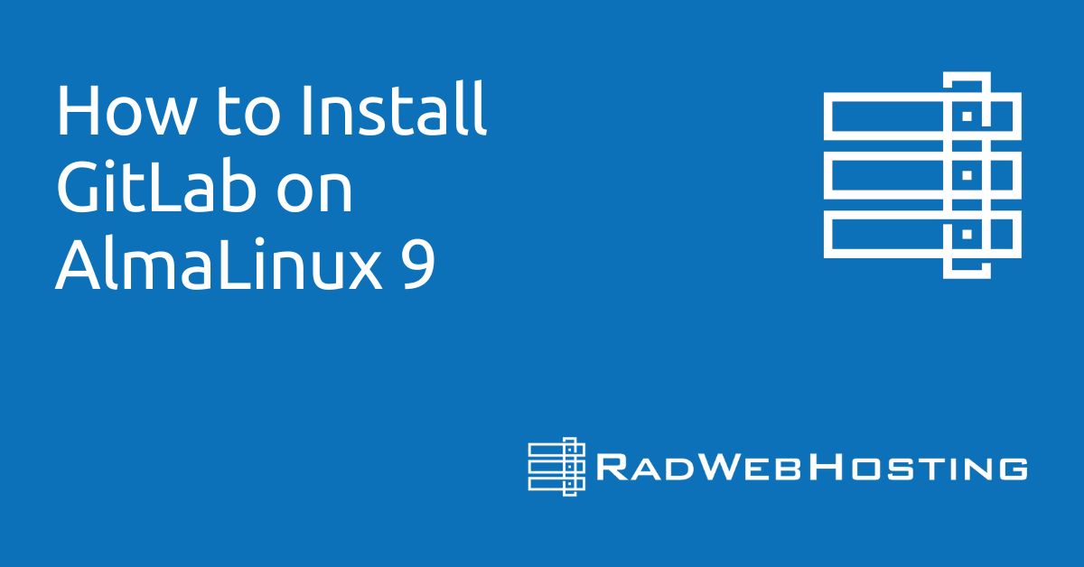 RadWebHosting's tweet card. In this tutorial we are going to show you in detail how to install Gitlab on AlmaLinux VPS.
