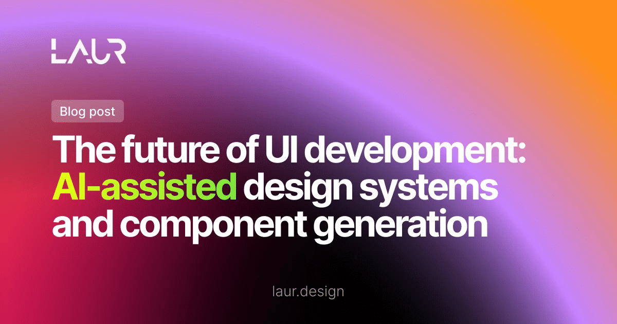 LaurCuciureanu's tweet card. Discover how AI-assisted design systems and component generation are reshaping UI development—enhancing workflows without replacing developers.